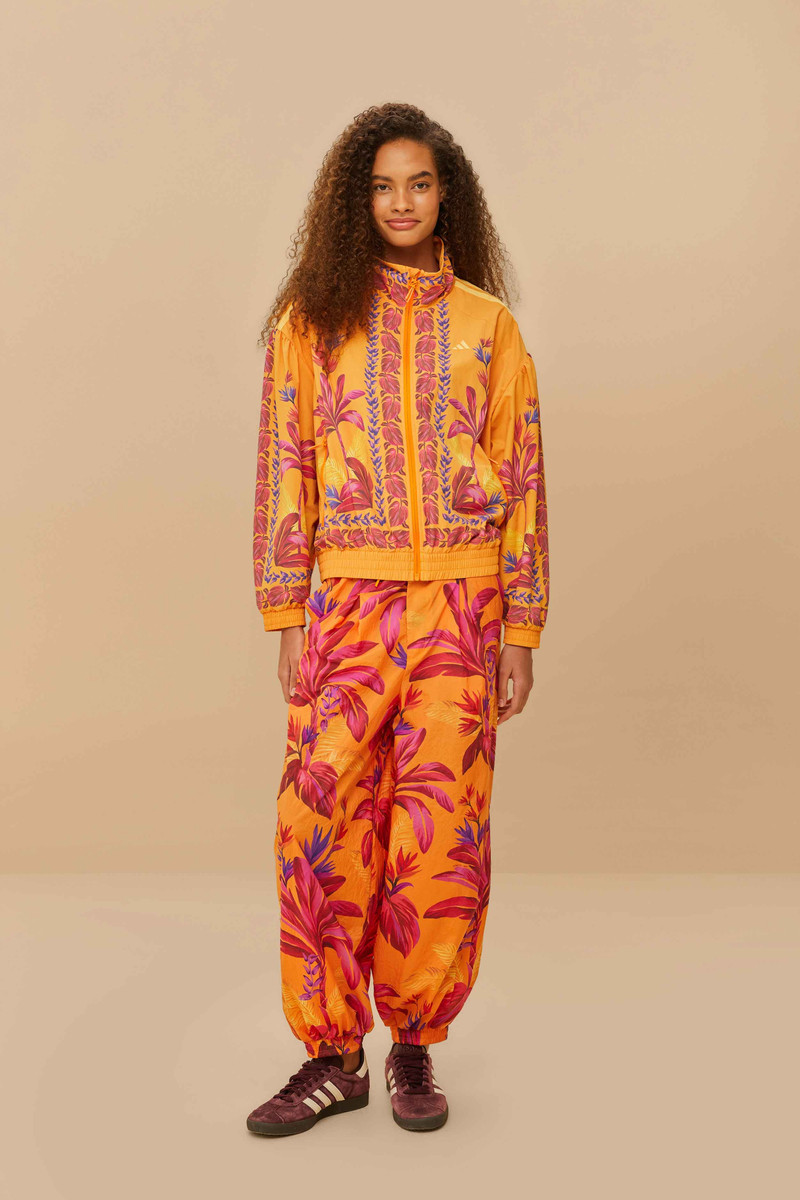 FARM RIO Adidas Tropical Breeze Bright Orange Jacket outlook