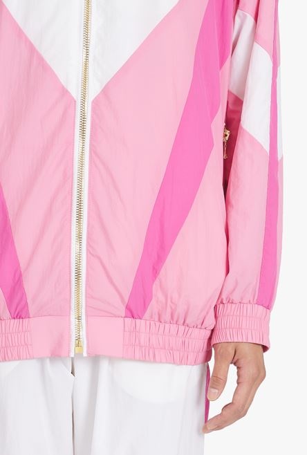 Balmain x Barbie - Pink and white nylon jacket - 6