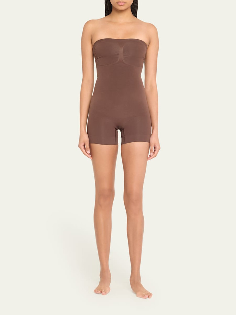 SKIMS 이음새가 없는 조각 Strapless Shortie Bodysuit outlook
