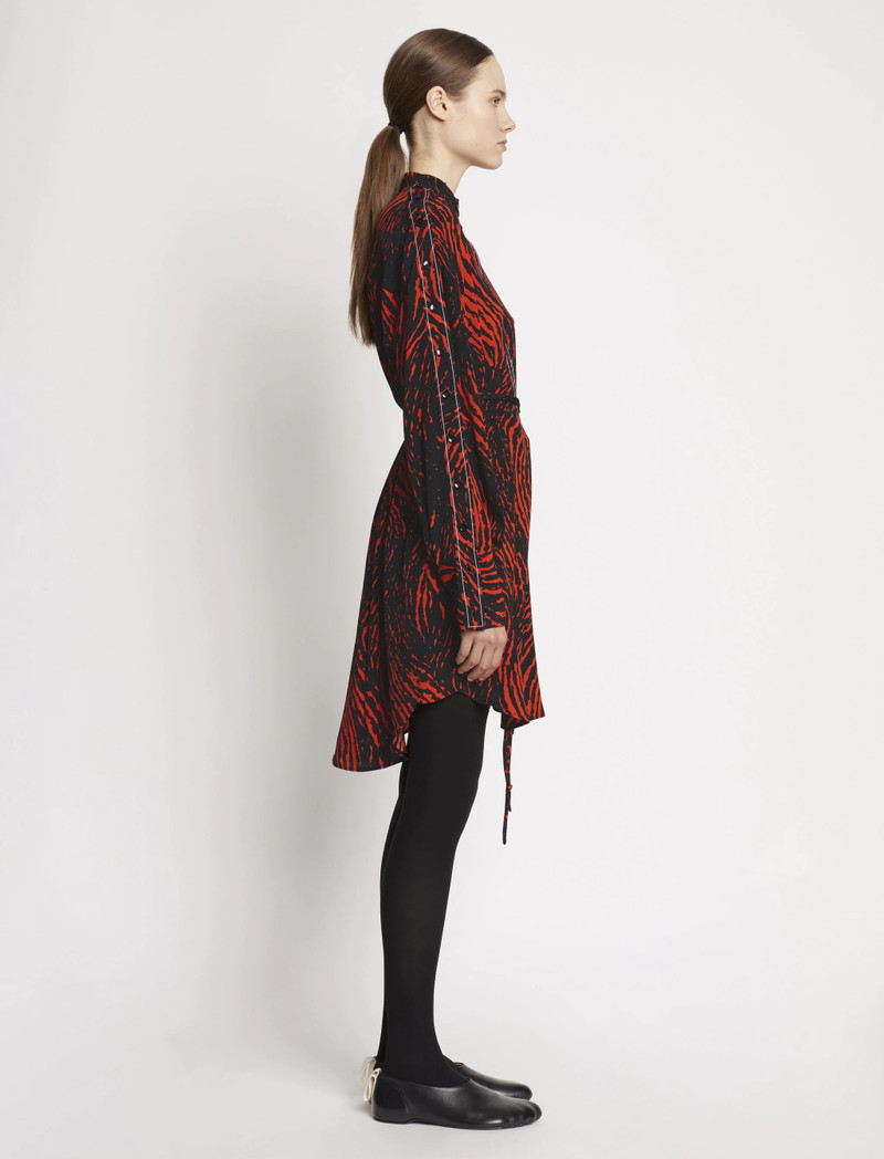 Leopard Crepe de Chine Shirt Dress 3