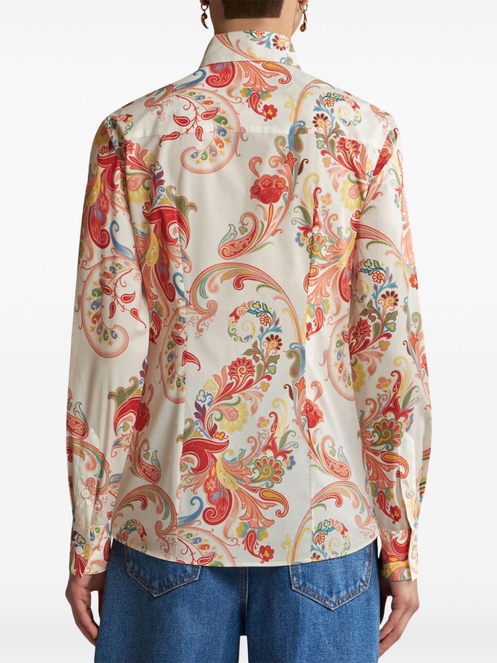 paisley-print cotton-poplin shirt - 4