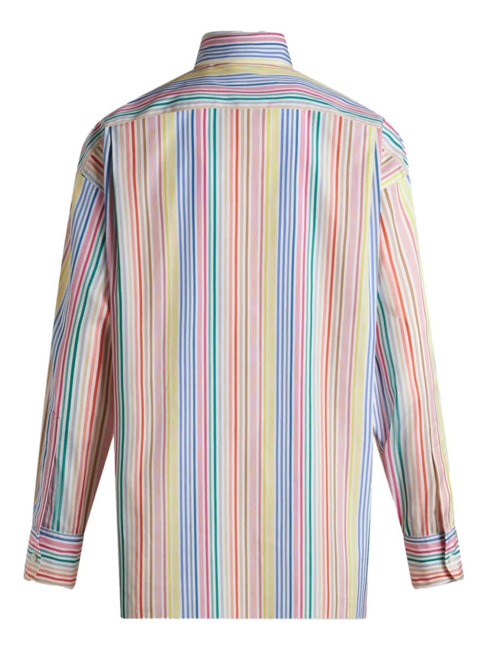 Pegaso-embroidery striped cotton shirt - 7