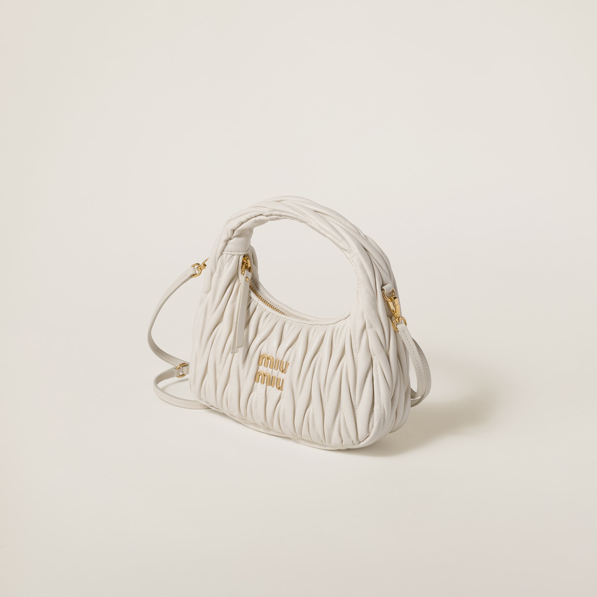 Wander matelassé nappa leather hobo bag - 3