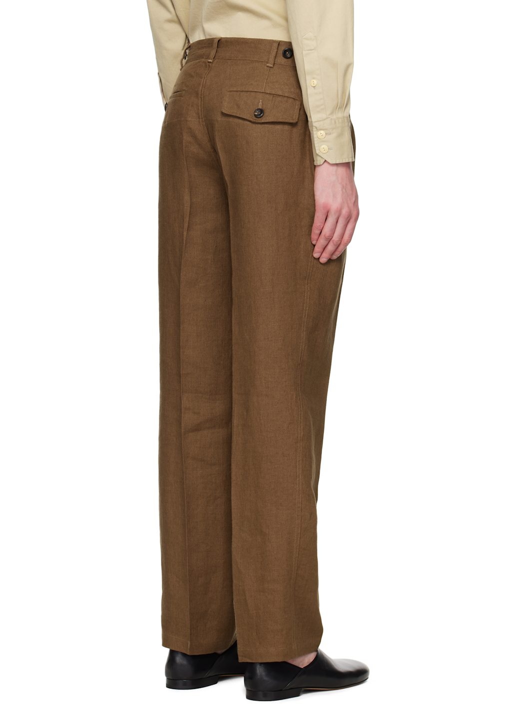 Brown Antique Linen Games Trousers - 3