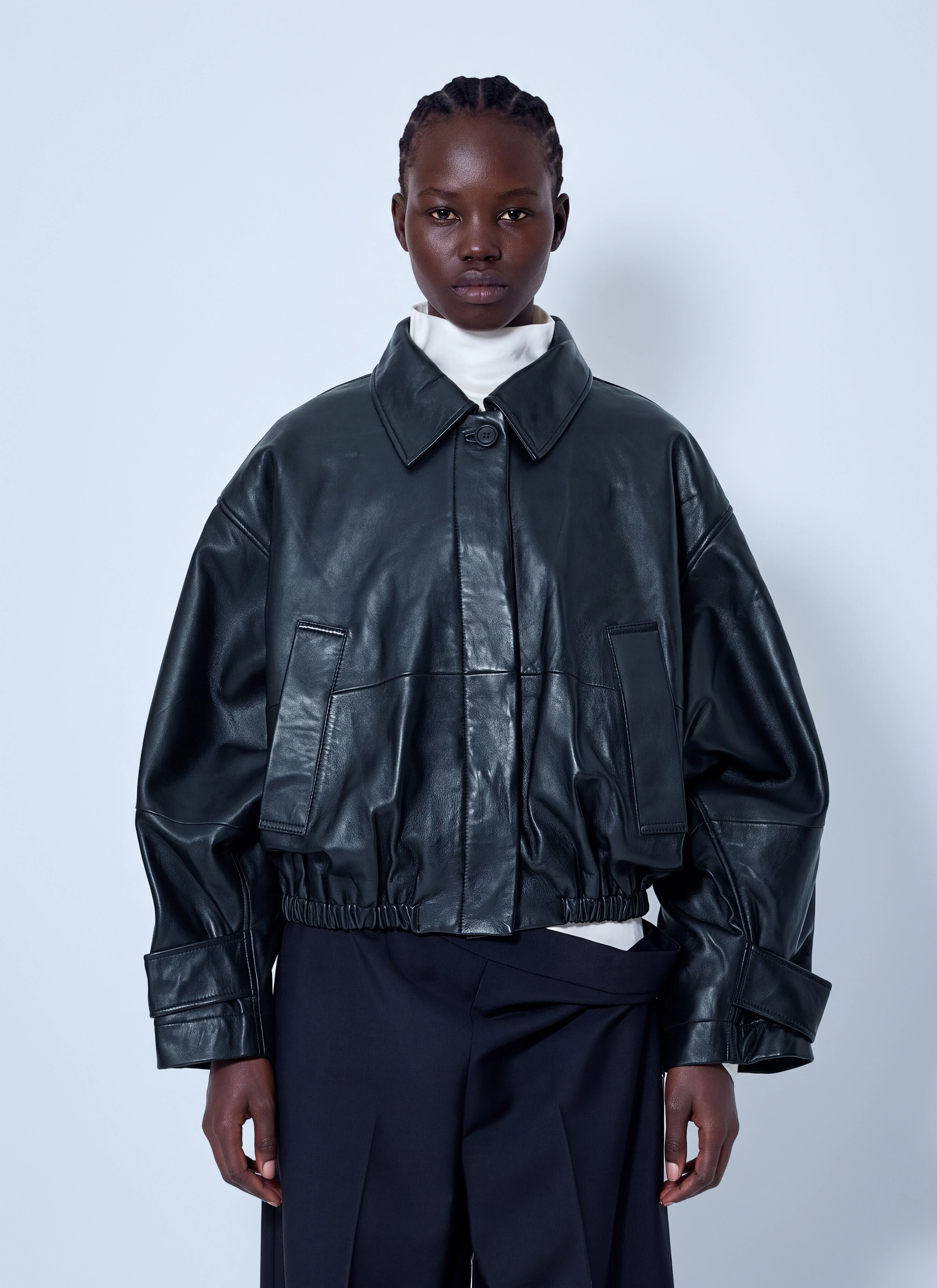 Leather Blouson Jacket - 1
