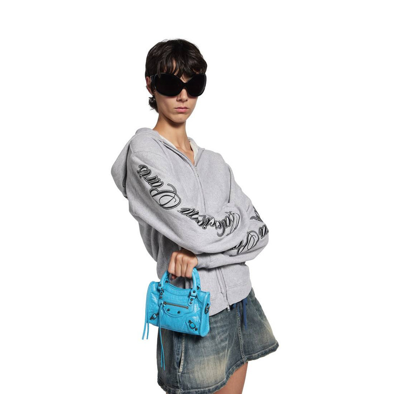 BALENCIAGA Women's Le City Bag Nano in Bleu Cyan outlook