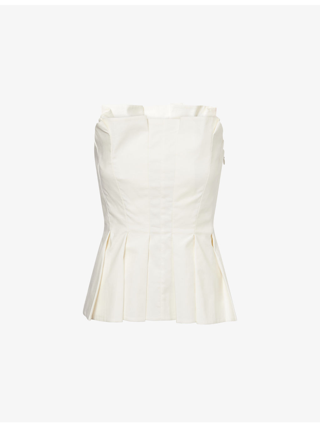 Ashlyn Pleated Stretch-Cotton Top - 1