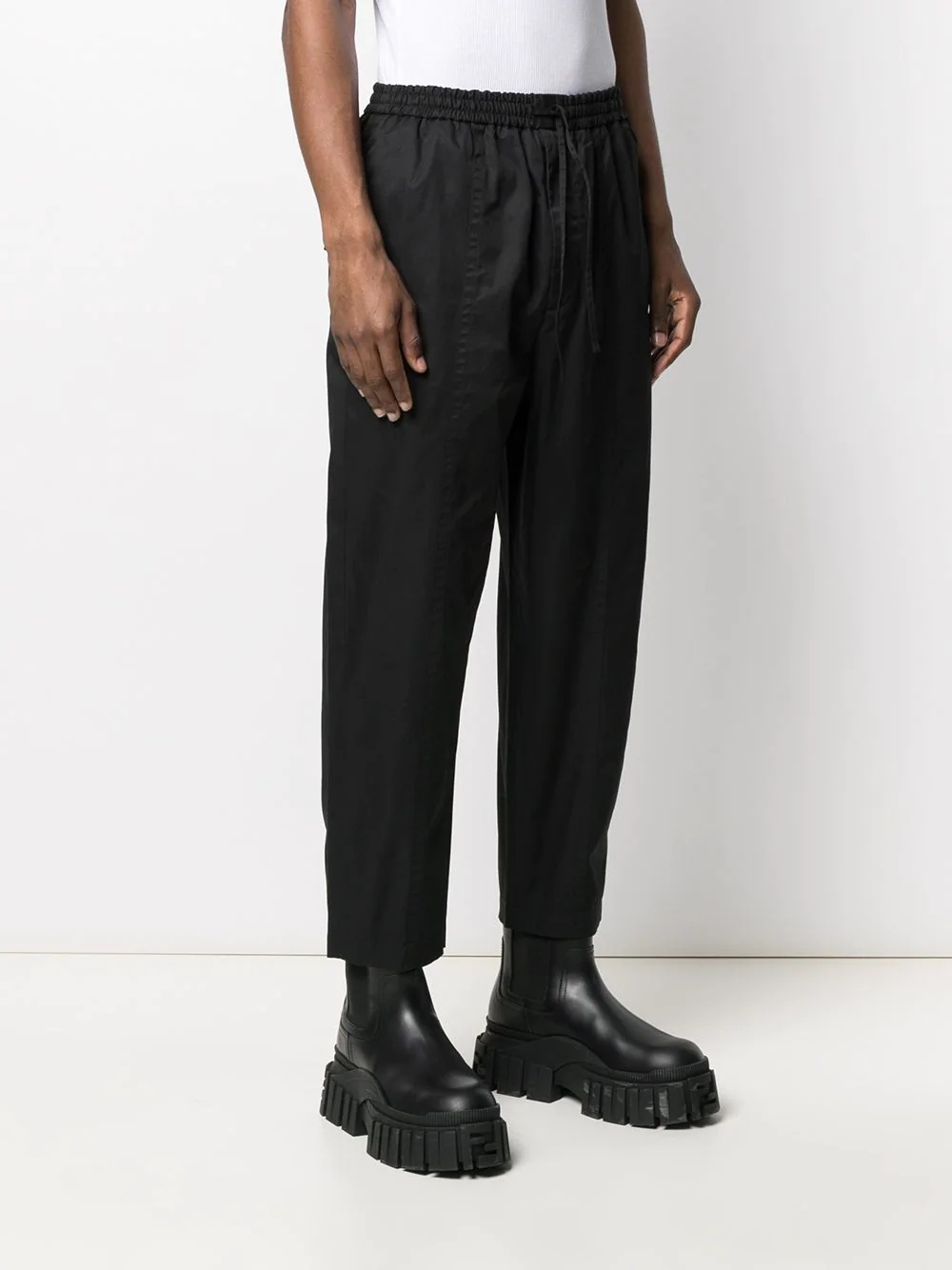 straight-leg cropped trousers - 3