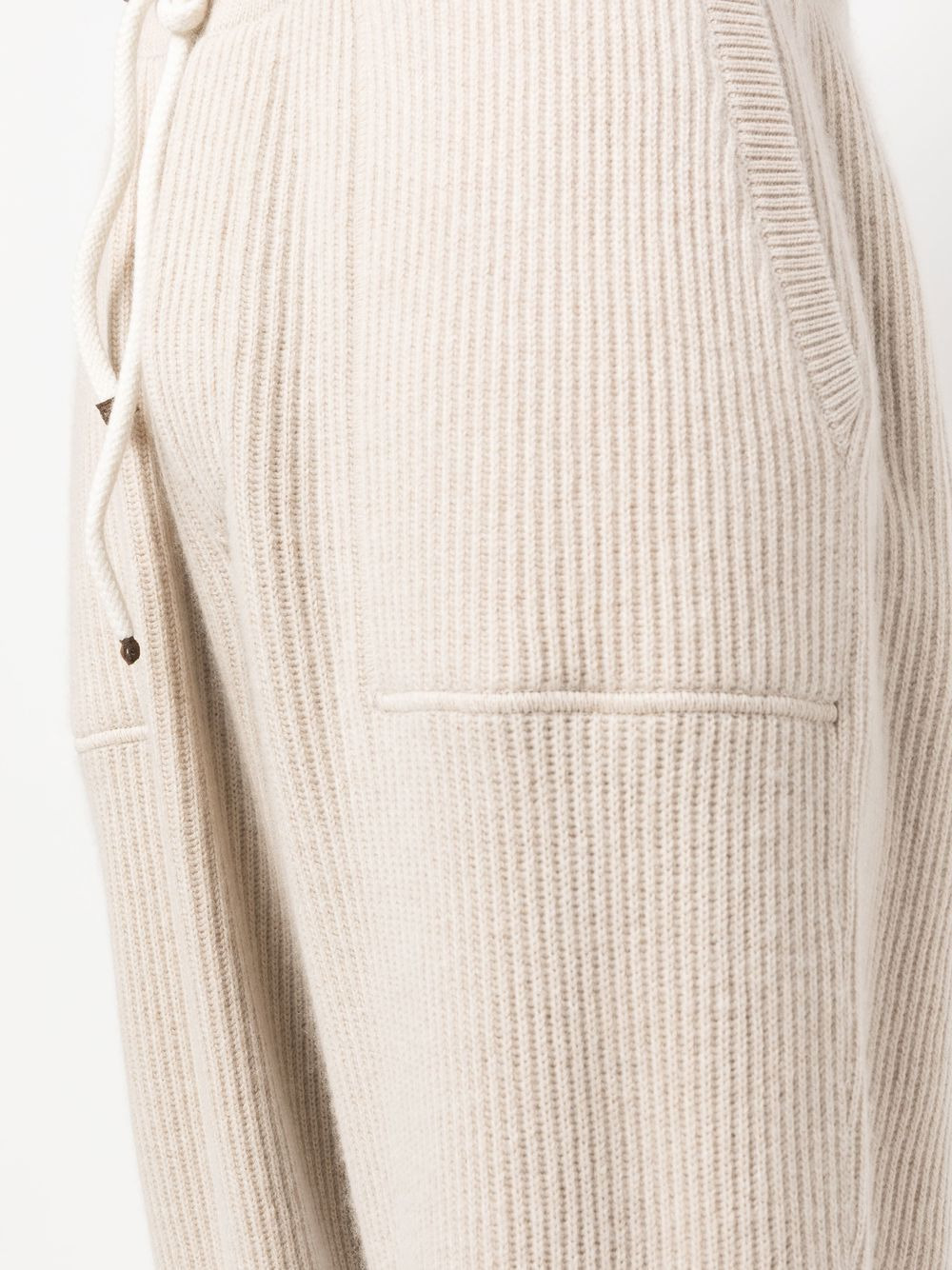 drawstring-waist cashmere track pants - 5