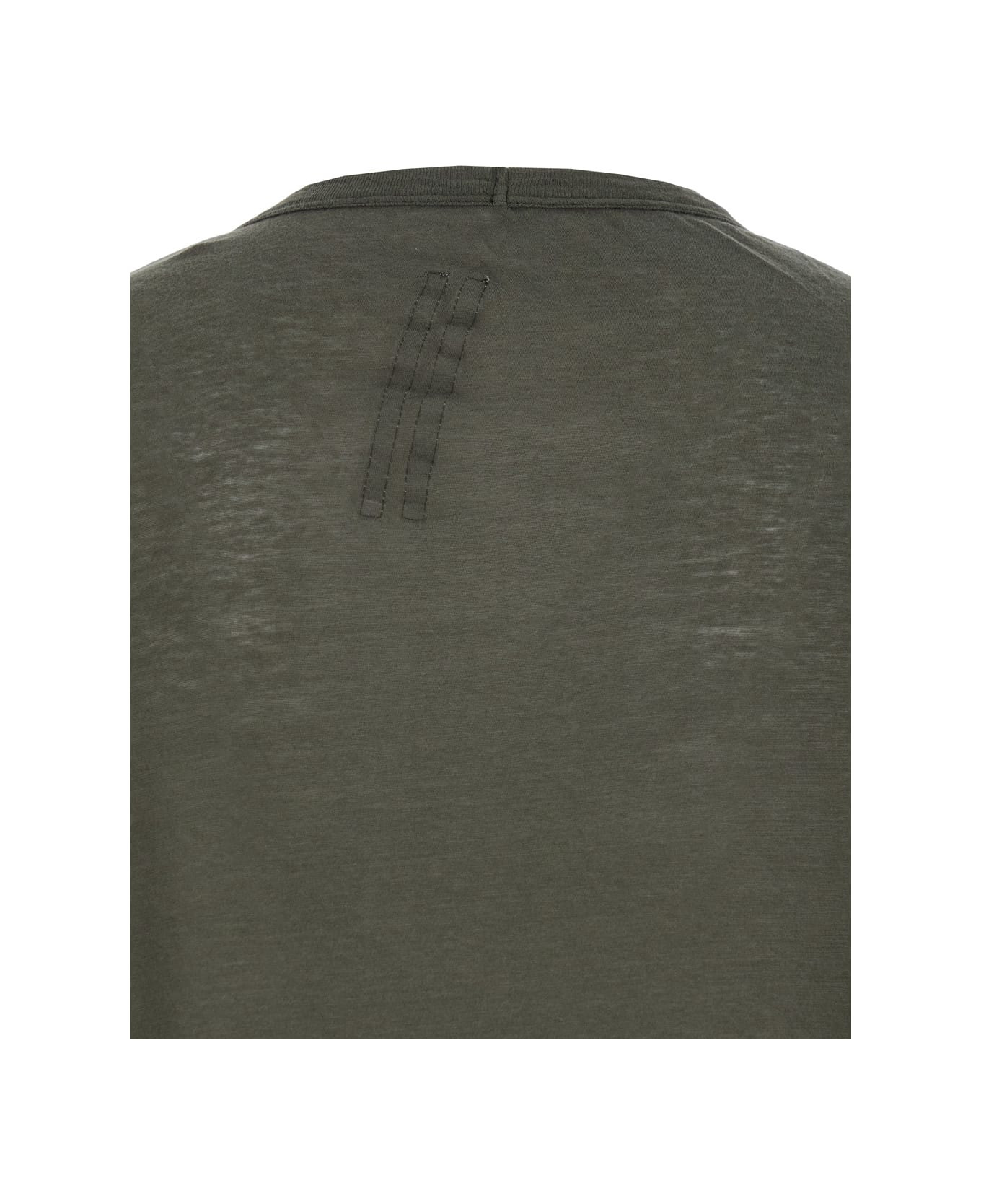 'brad' Green Crewneck T-shirt With Rear Stitching In Cotton Man - 3