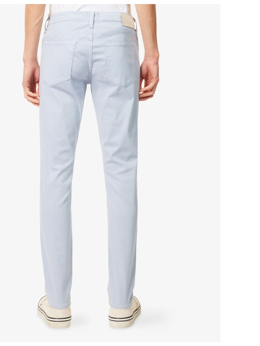 London slip-pocket straight-leg regular-fit cotton-blend trousers - 4