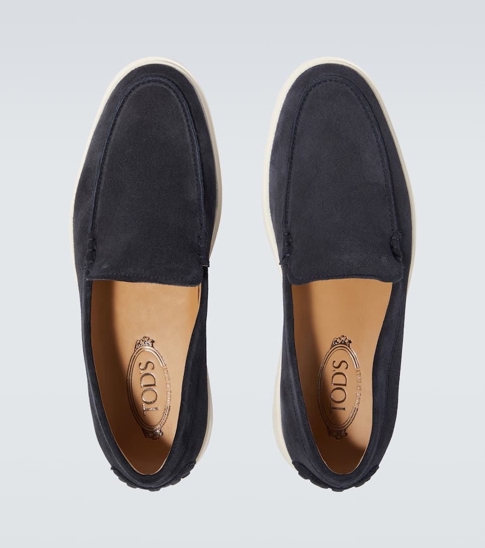 Slip-on suede loafers - 4
