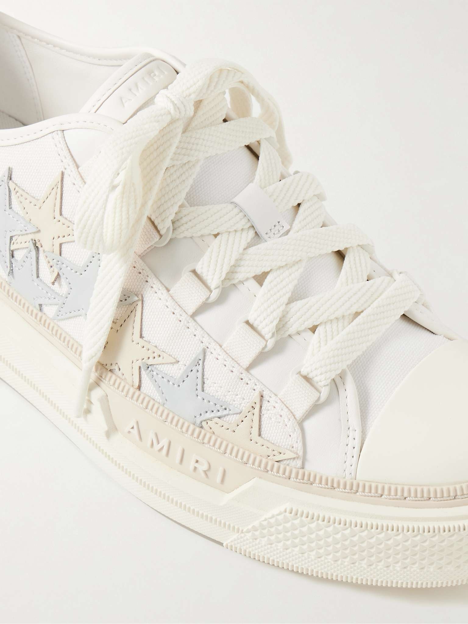 Stars Court Leather and Rubber-Trimmed Appliquéd Canvas Sneakers - 6