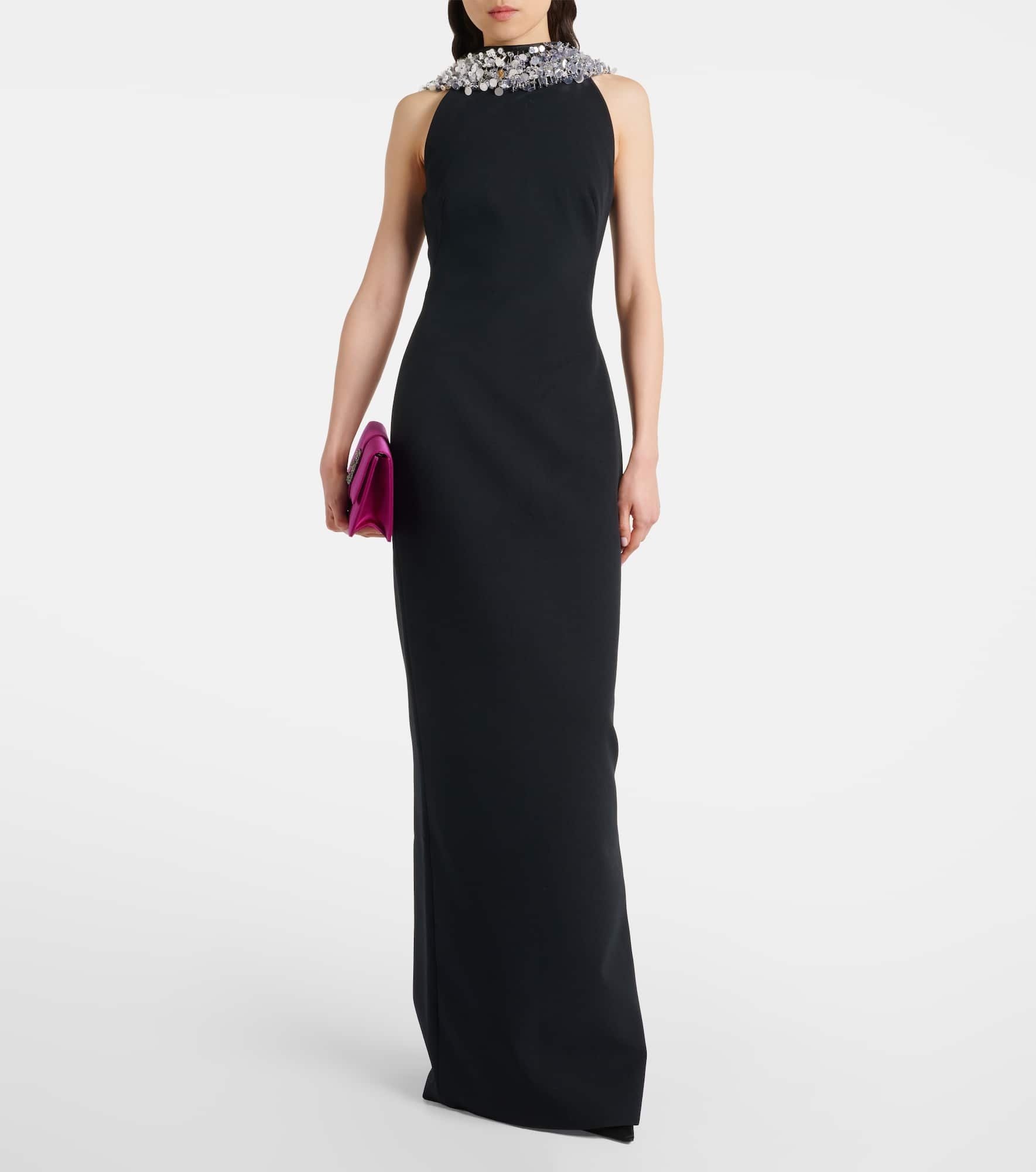 Holli embellished crêpe and satin gown - 2