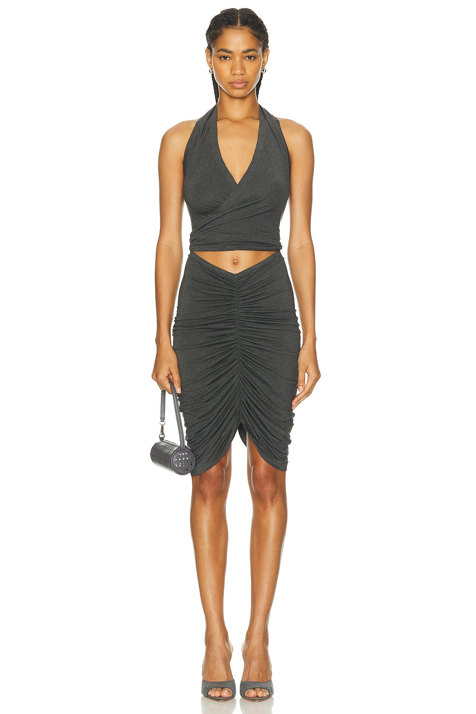 Shirred Mini Skirt - 4