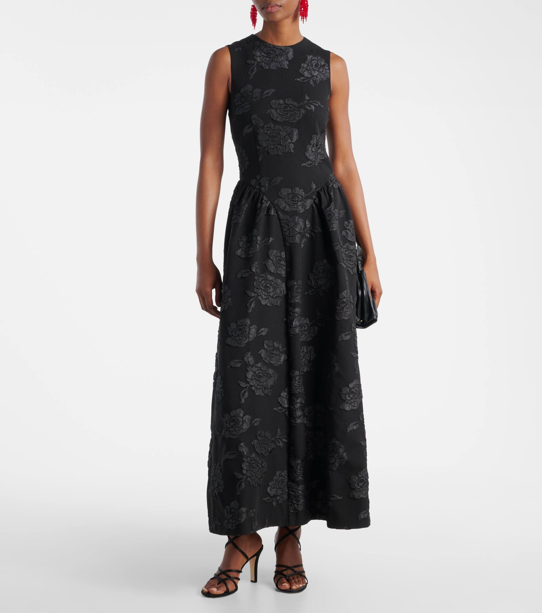 Floral jacquard midi dress - 2