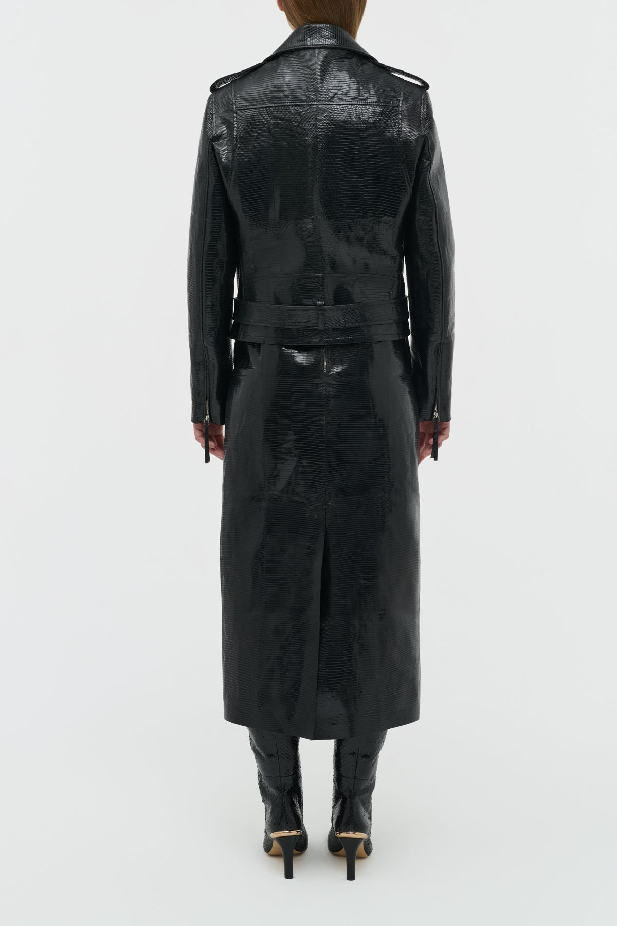 Anton Biker Jacket in Black Lizard - 5