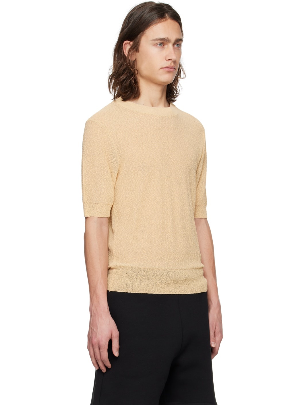Beige Semi-Sheer T-Shirt - 2