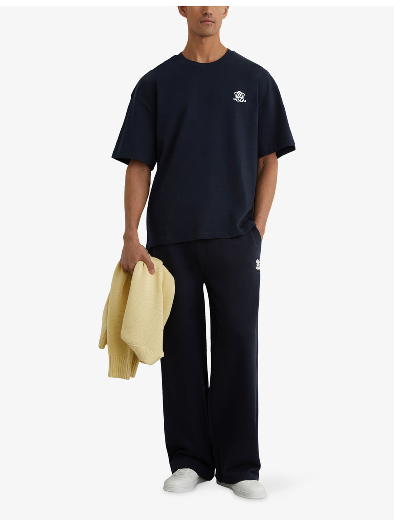 REISS Rainer Logo-Embroidered Cotton-Jersey T-Shirt outlook