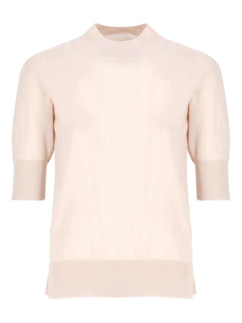 high-neck short-sleeves sweater 1