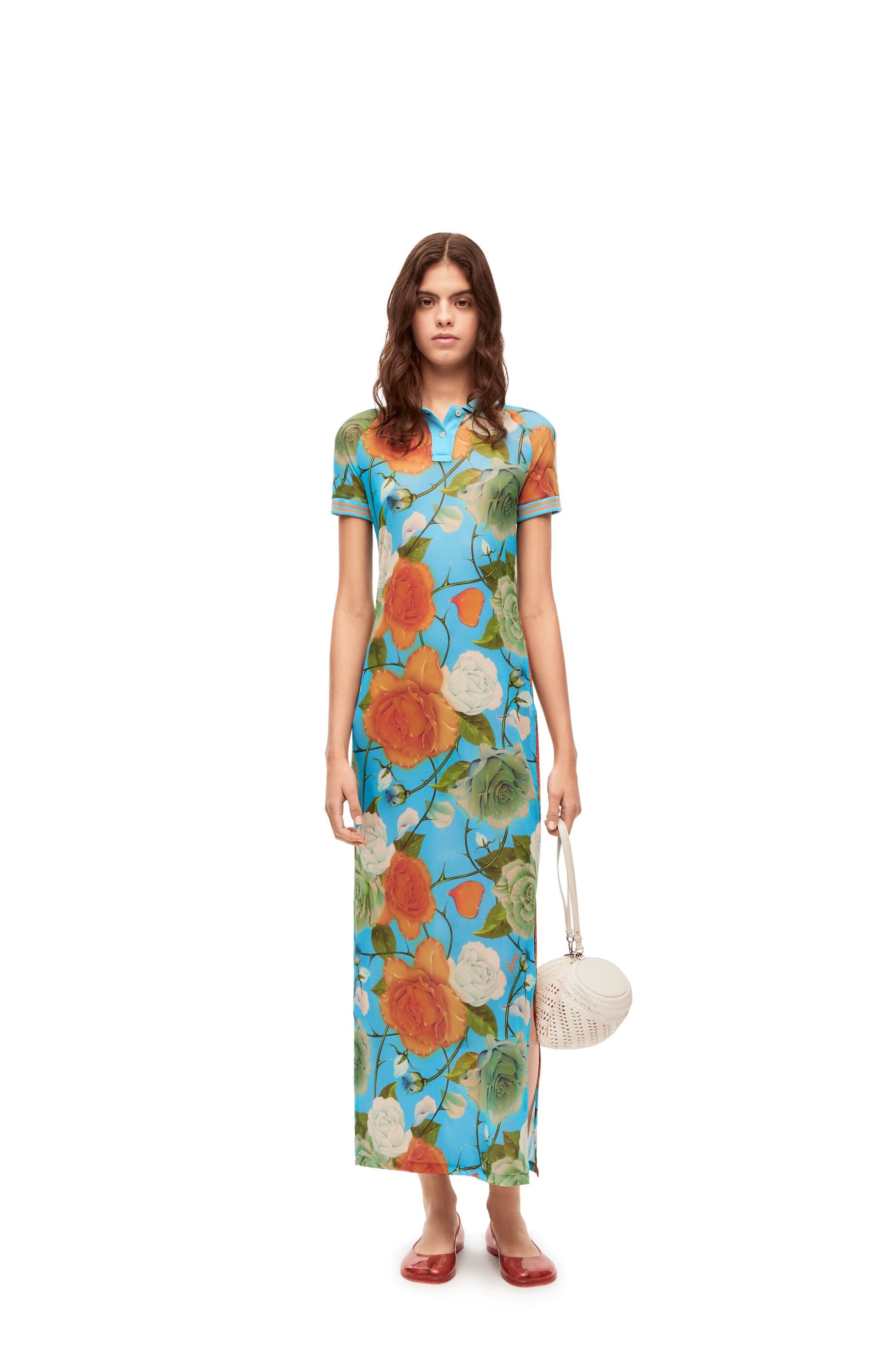 Roses polo dress in mesh - 2