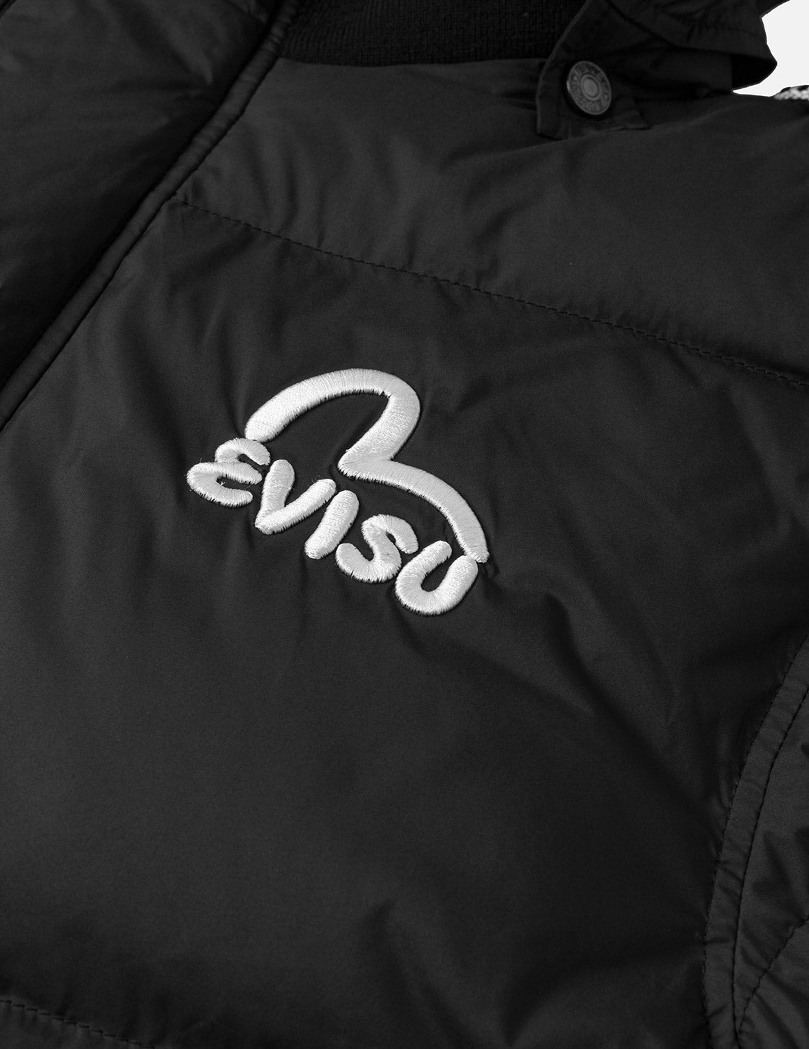 Seagull and Logo Embroidery Fashion Fit Down Jacket with Detachable Hood - 5
