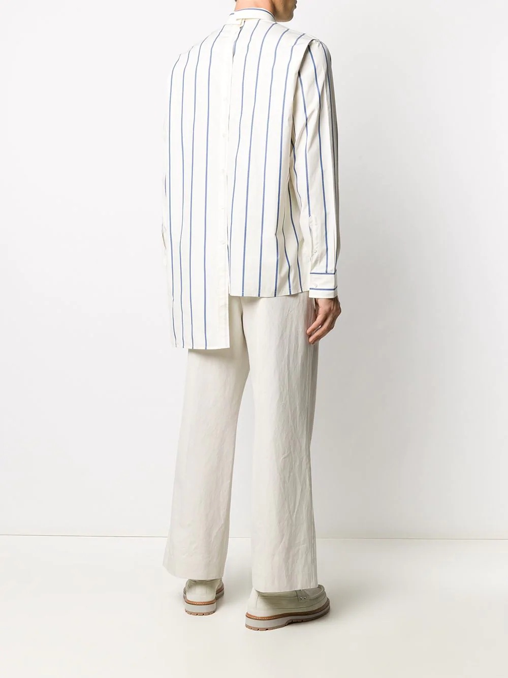 asymmetric striped shirt - 4