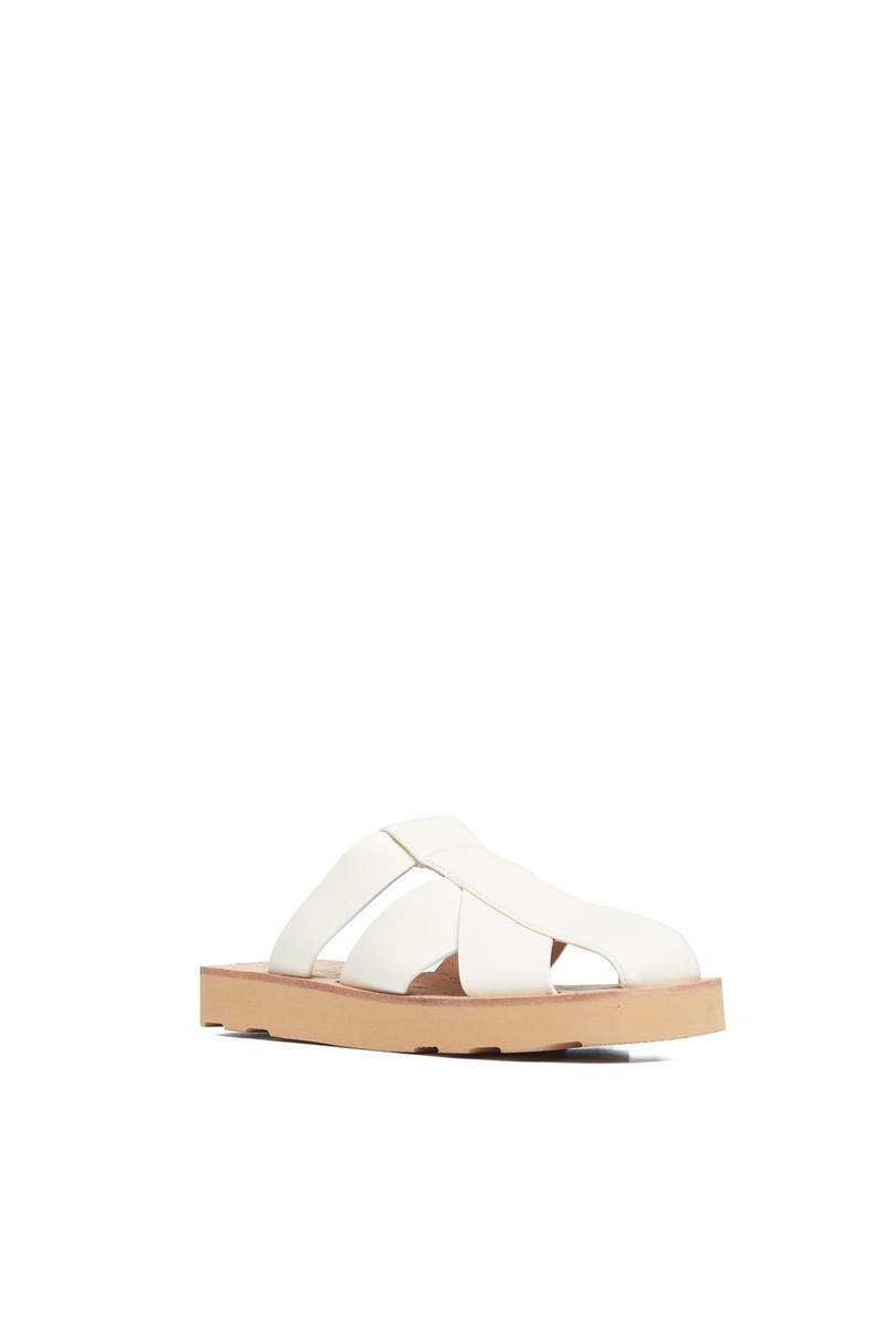 GABRIELA HEARST Phaon Slide Sandal in Cream Leather outlook