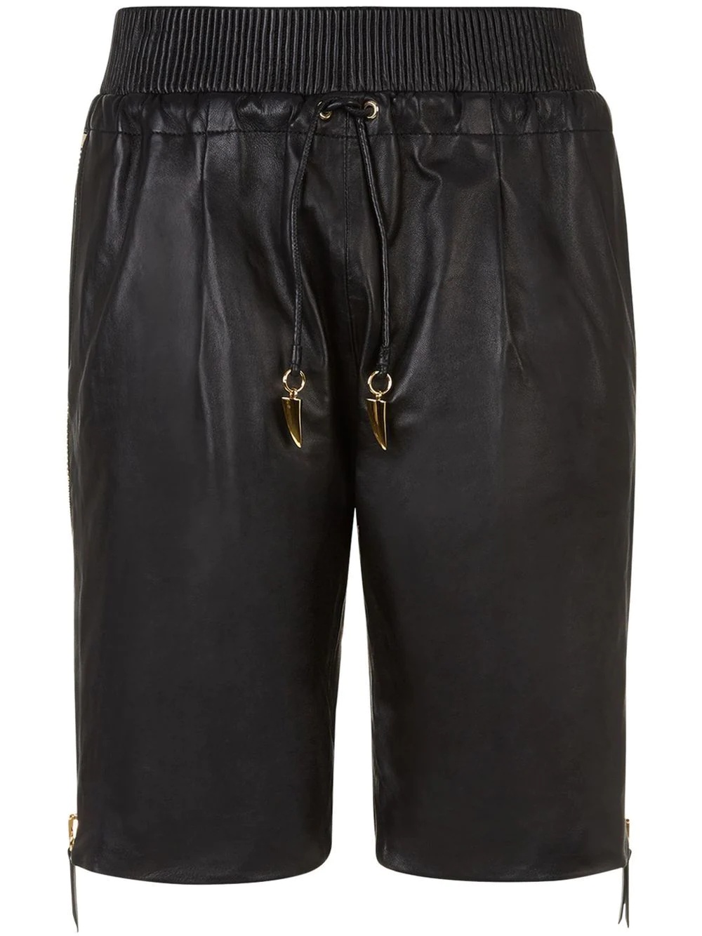 Josh drawstring leather shorts - 1