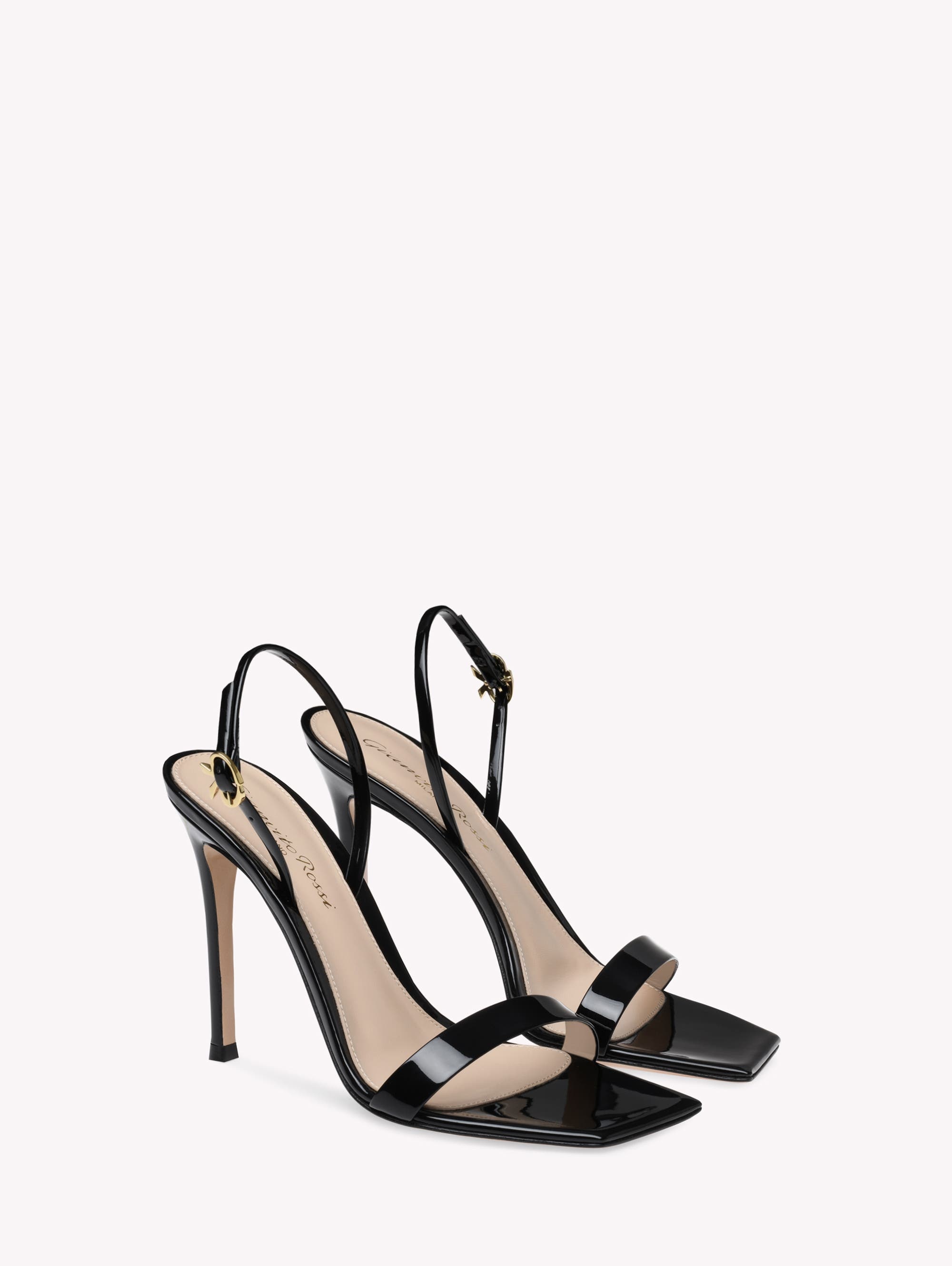 Gianvito Rossi Ribbon Stiletto Sandal in Black Leather at Nordstrom - 2