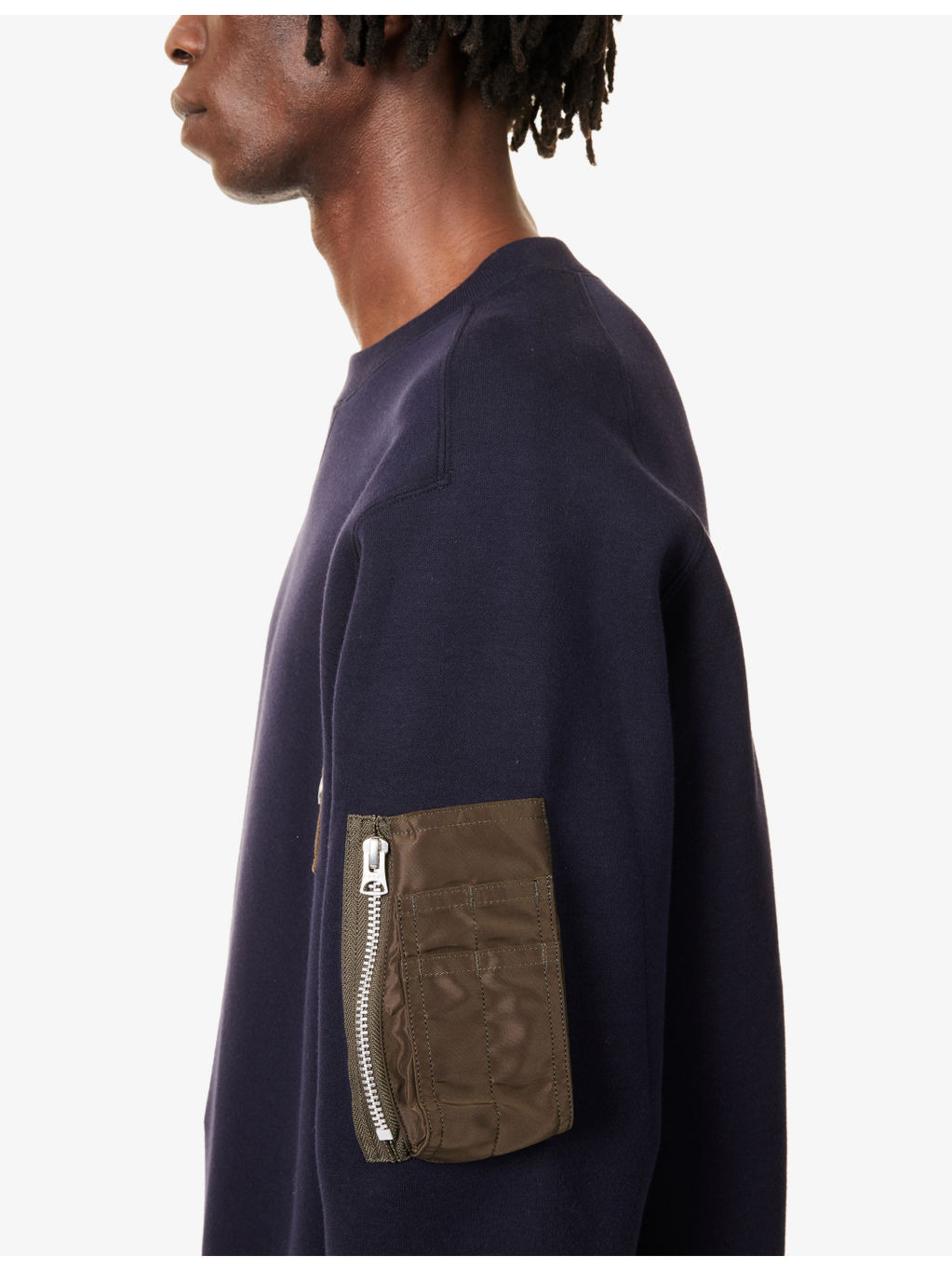 Sponge Contrast Cotton-Blend Sweatshirt - 5