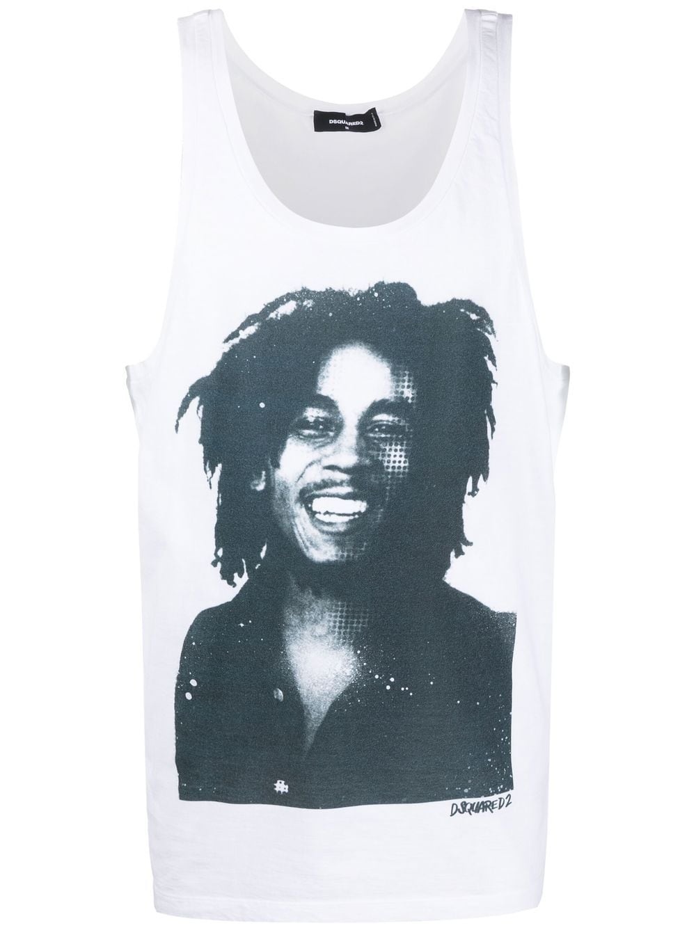 photograph-print tank top - 1