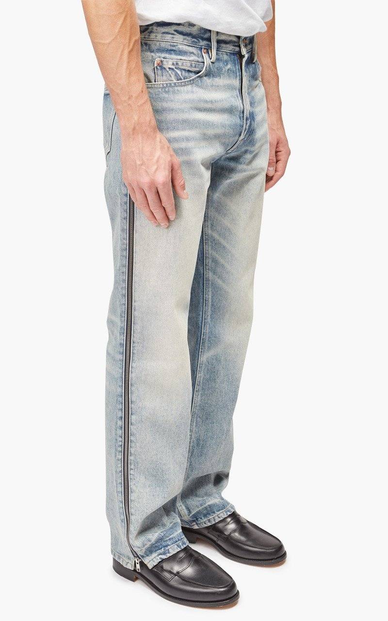 SIDE ZIP JEAN DIRTY BLUE WASH 3