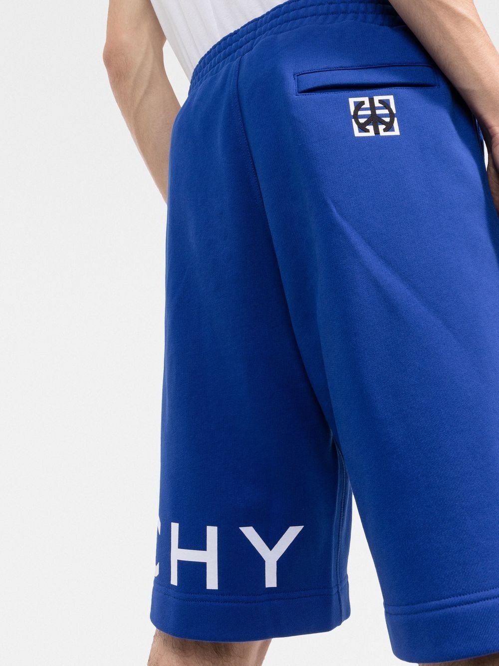 logo-print knee-length track shorts - 5