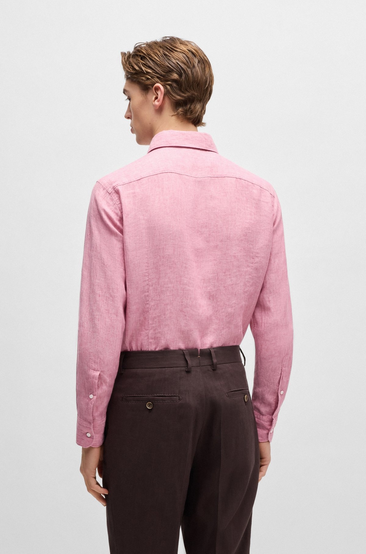 SLIM-FIT SHIRT IN ITALIAN LINEN - 5