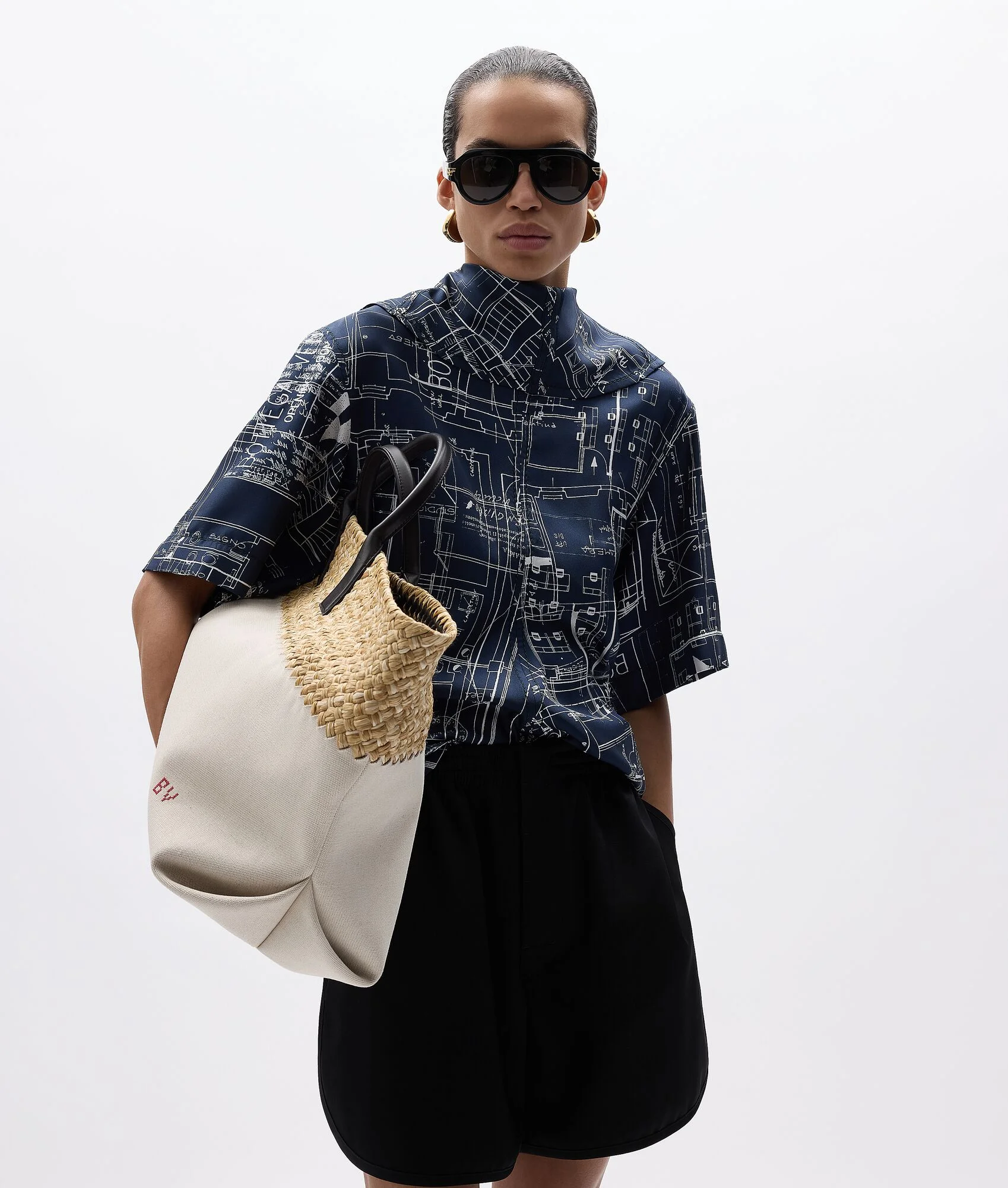 Printed Silk Twill Top - 1
