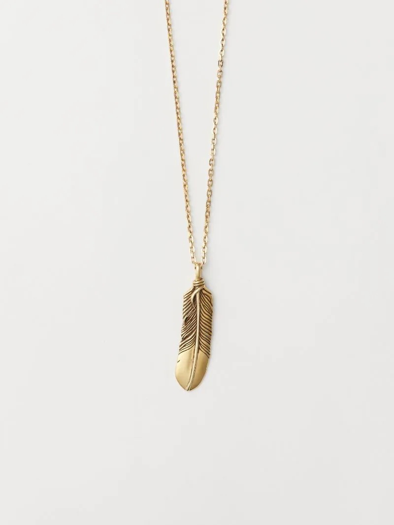 FEATHER CHARM NECKLACE - 1