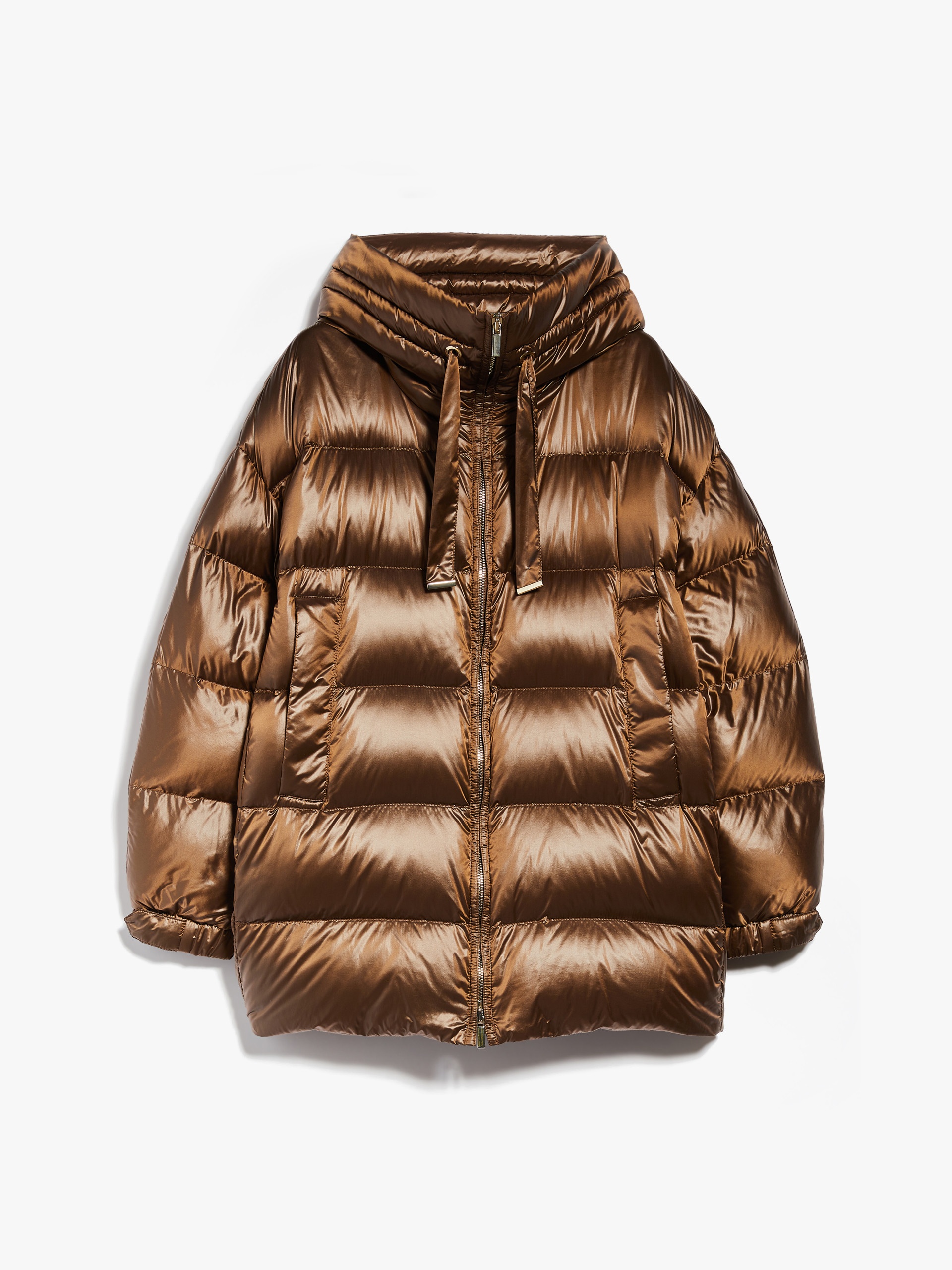 Max Mara SPACESSE Down jacket in water-repellent canvas with hood 