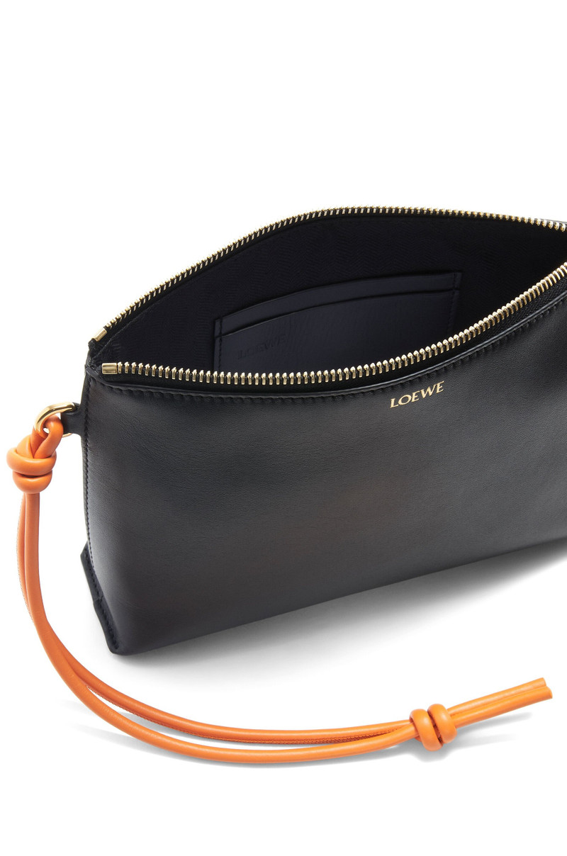 Knot T pouch in shiny nappa calfskin 4