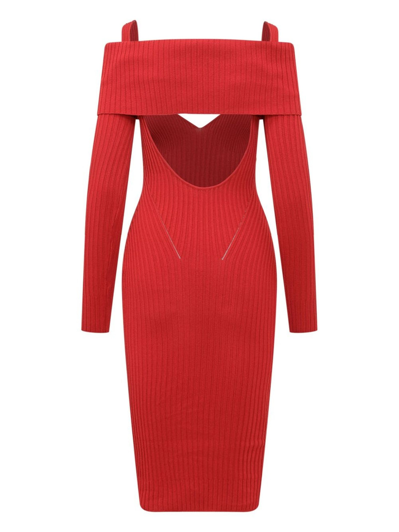 ANDREĀDAMO ribbed midi dress outlook
