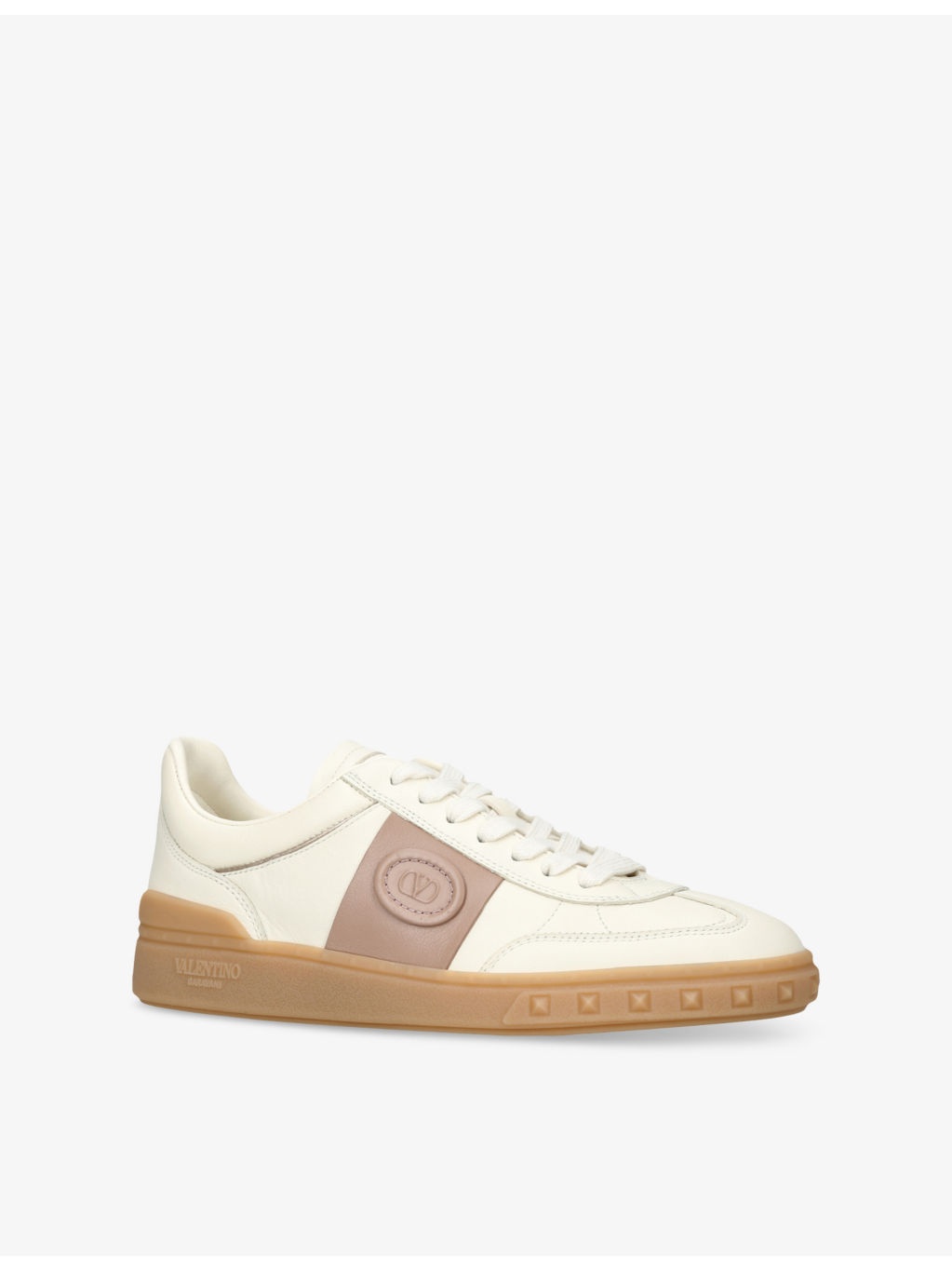 Upvillage Logo-Embroidered Leather Low-Top Trainers - 3