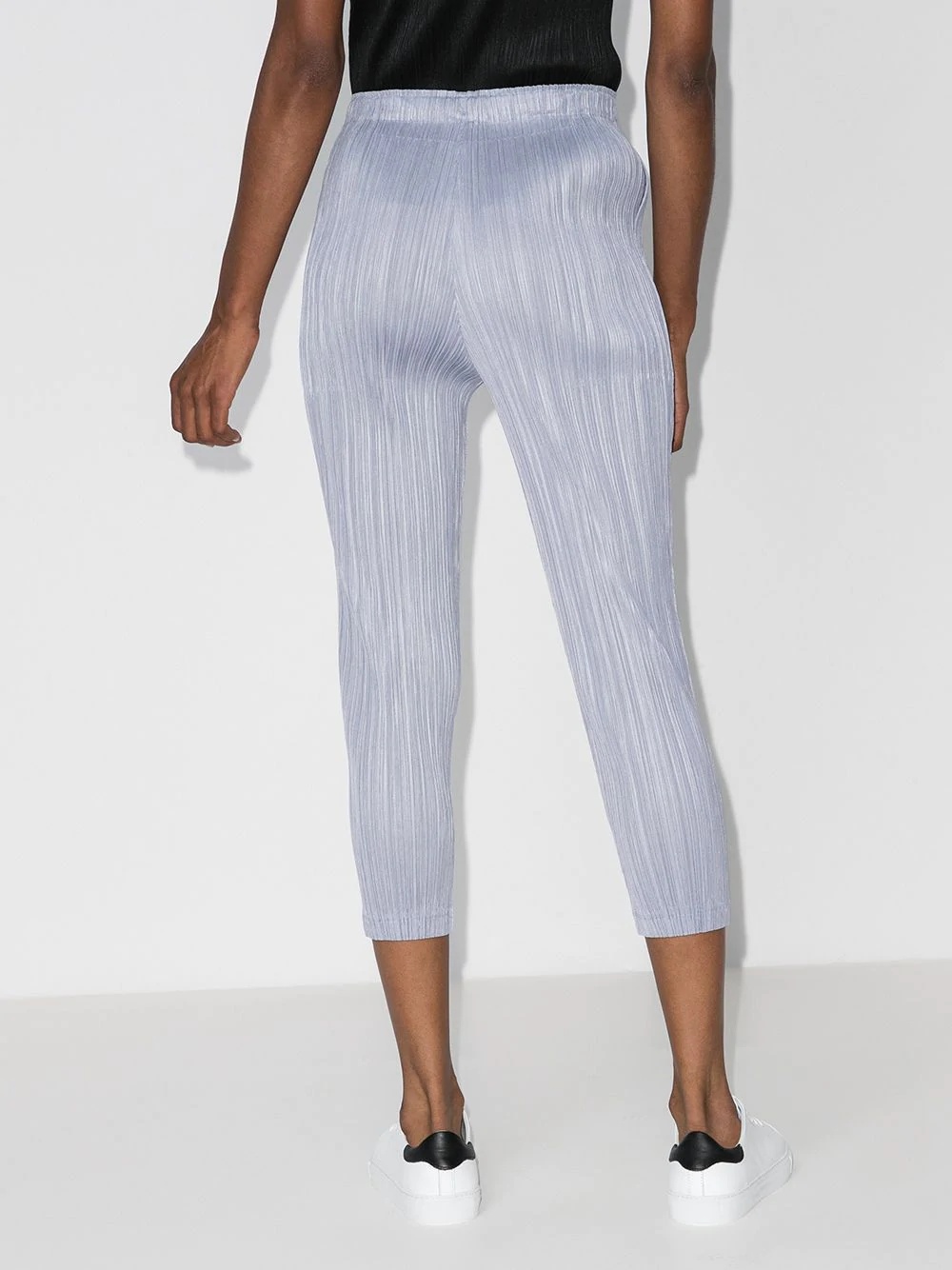 cropped plisse trousers - 3