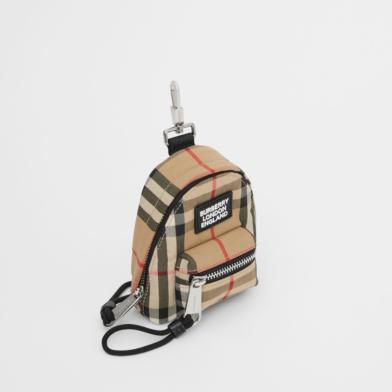 Vintage Check Backpack Charm - 4