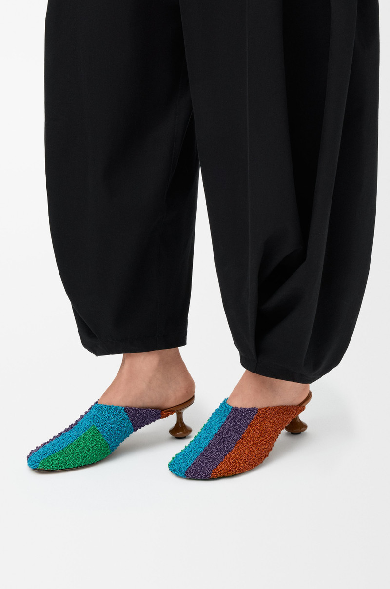 Loewe Toy mule in embroidered canvas outlook