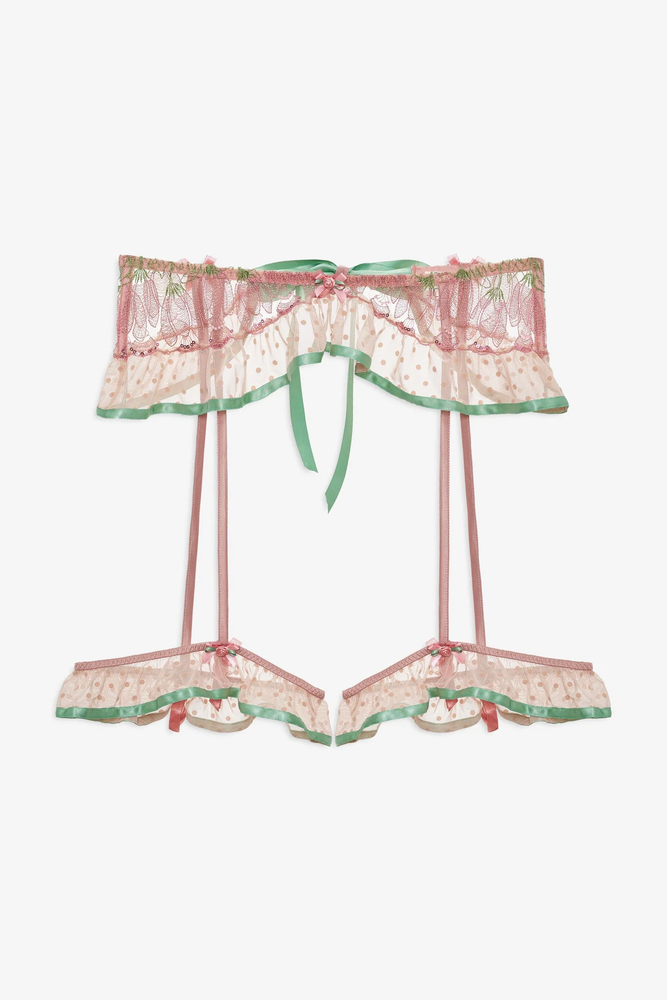 Blushing Tulips Garter Belt - 1