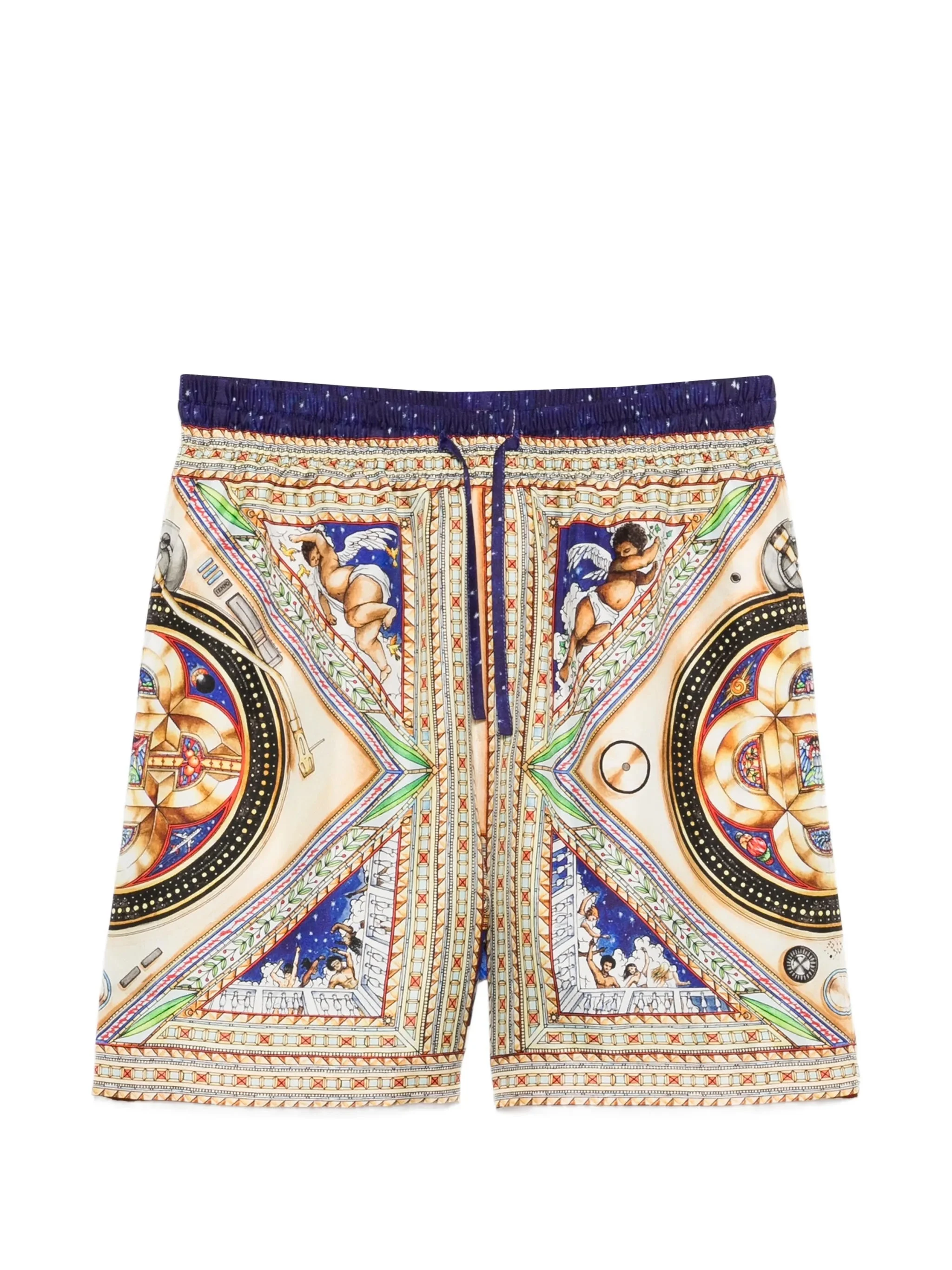 Casablanca Drawstring Pattern Shorts - 1
