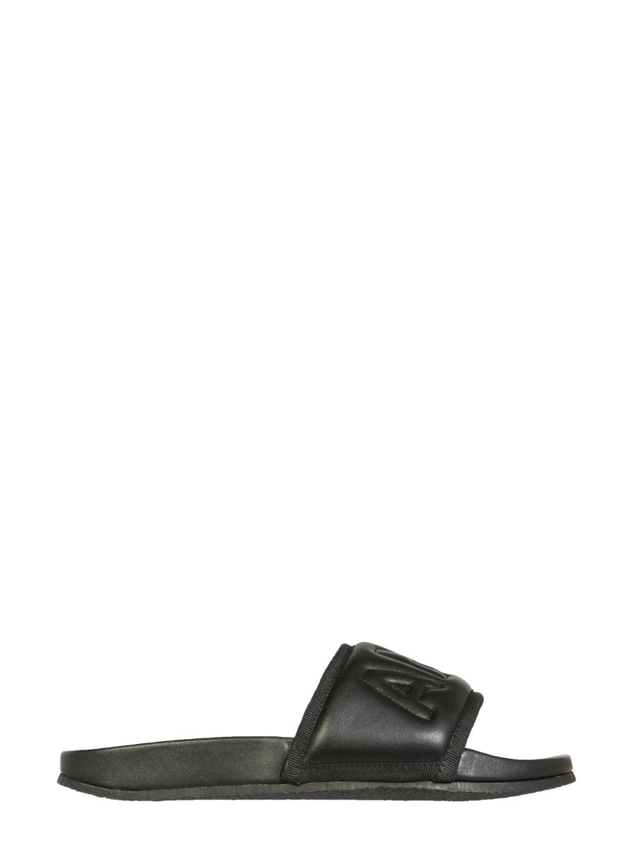 Leather Slide Sandals - 1
