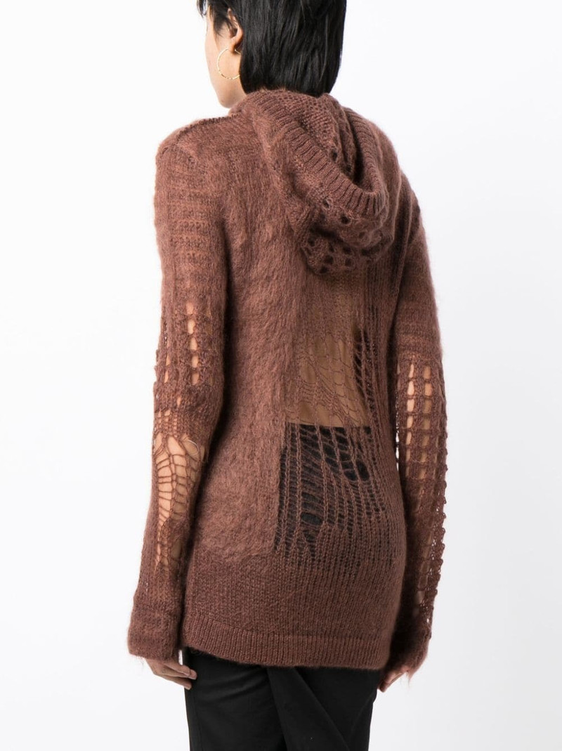 perforated-design knitted hoodie 4