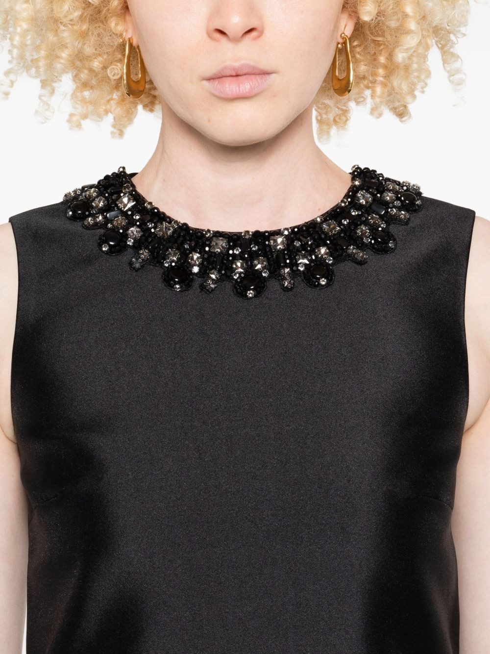 embellished-pocket mini dress - 5