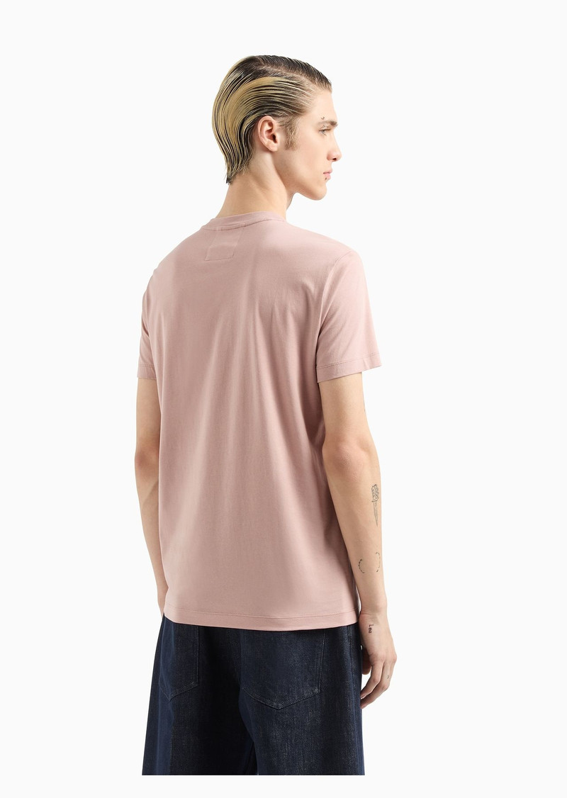 EMPORIO ARMANI Pima-jersey T-shirt with logo print outlook